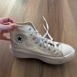 Converse High Tops in Cream Canvas